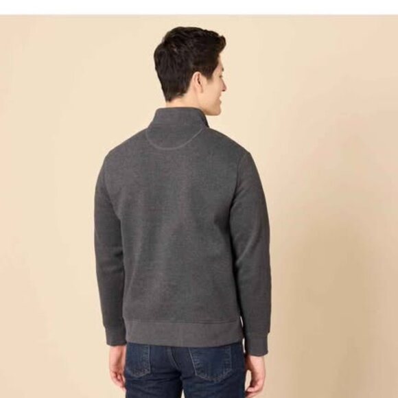 Amazon Essentials Men's Grey (Large) Long-Sleeve Quarter-Zip Fleece Sweatshirt - Picture 3 of 5